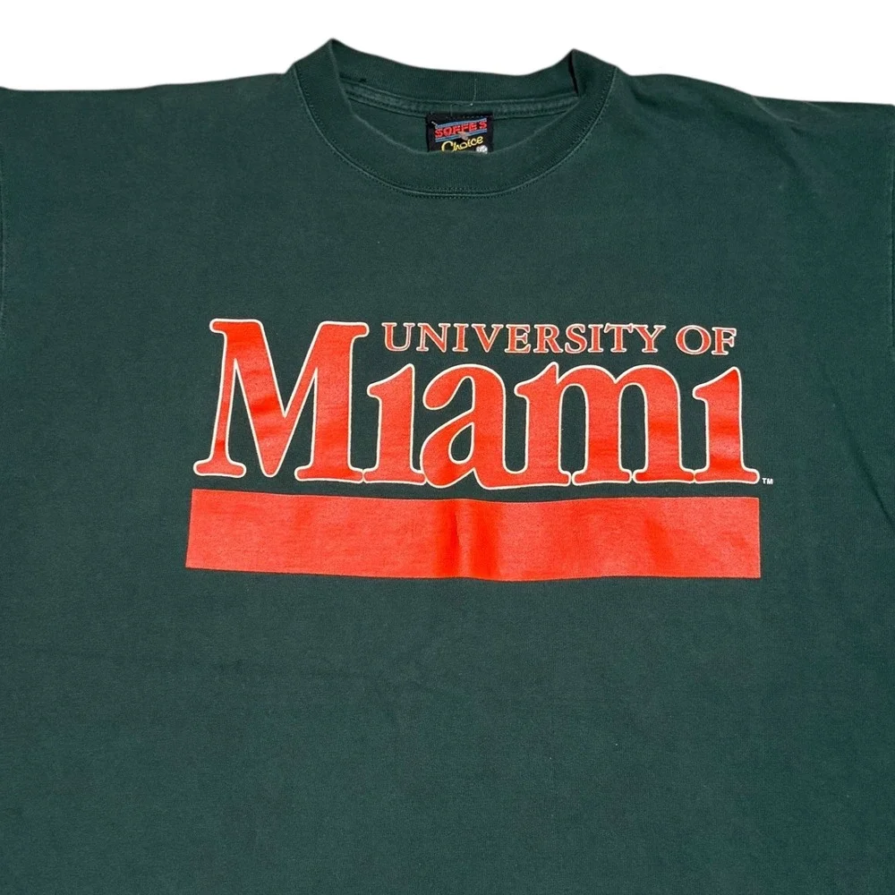 University of Miami Dark Green Short Sleeve Tee - Picture 2 of 7